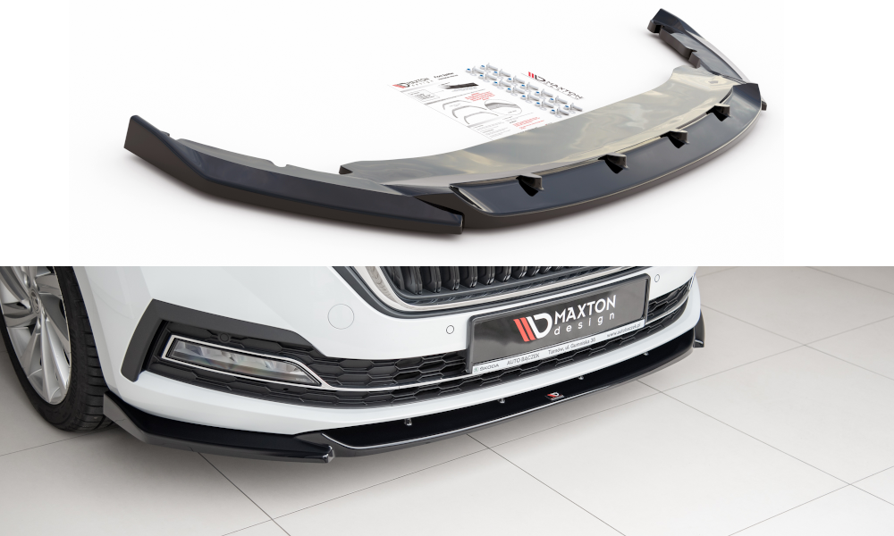 Maxton Design Front Ansatz V.1 für Skoda Octavia Mk4 schwarz Hochglanz Maxton Design Front Ansatz V.1 für Skoda Octavia Mk4 schwarz Hochglanz