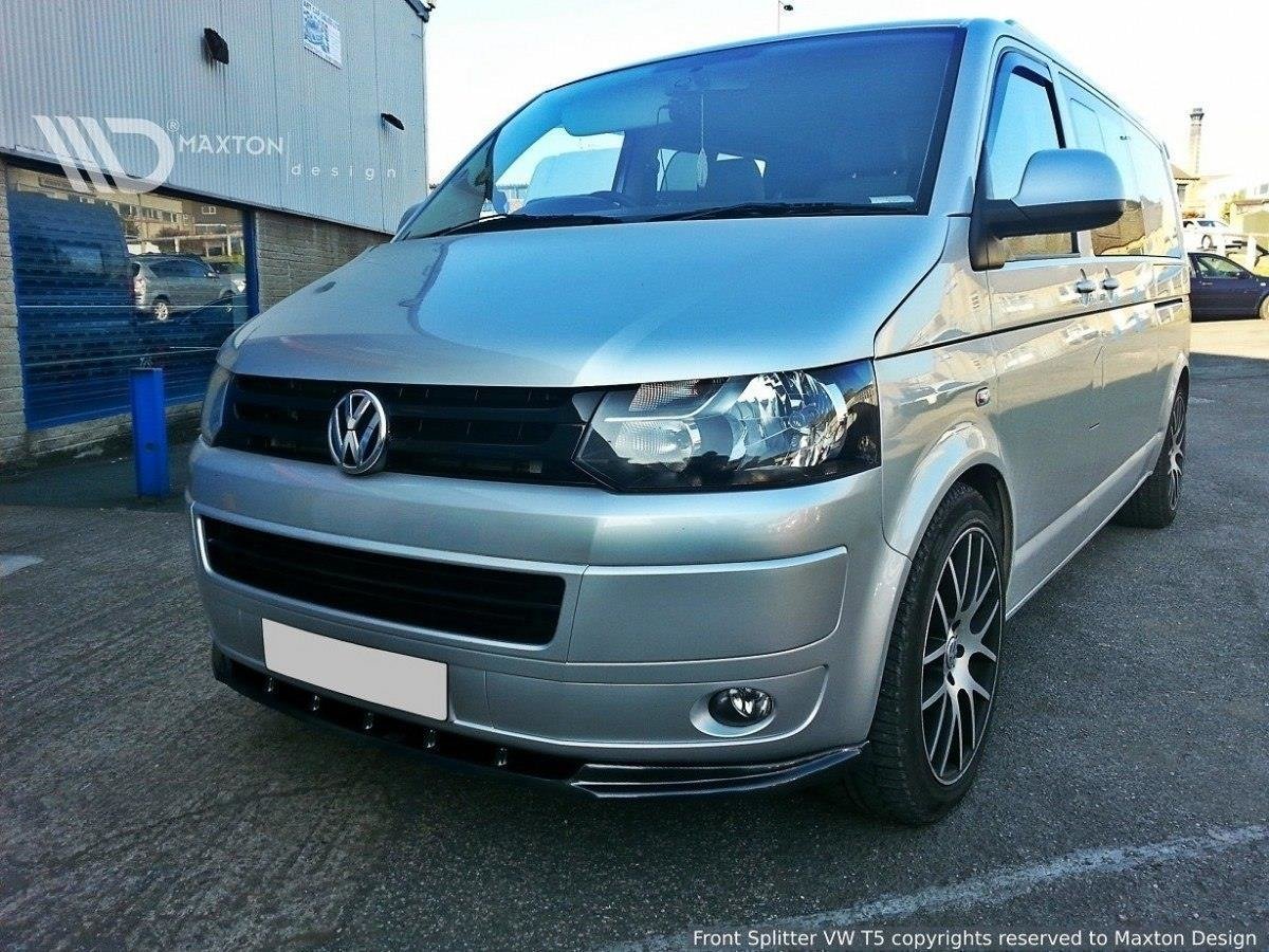 Maxton Design Front Ansatz für VW T5 Facelift schwarz Hochglanz Maxton Design Front Ansatz für VW T5 Facelift schwarz Hochglanz
