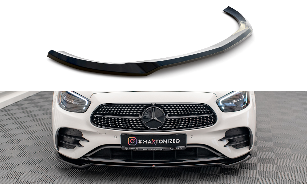 Maxton Design Front Ansatz V.1 für Mercedes-Benz E AMG-Line W213 Facelift schwarz Hochglanz Maxton Design Front Ansatz V.1 für Mercedes-Benz E AMG-Line W213 Facelift schwarz Hochglanz