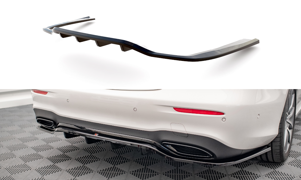 Maxton Design Mittlerer Diffusor Heck Ansatz DTM Look für Mercedes-Benz E AMG-Line W213 Facelift schwarz Hochglanz Maxton Design Mittlerer Diffusor Heck Ansatz DTM Look für Mercedes-Benz E AMG-Line W213 Facelift schwarz Hochglanz