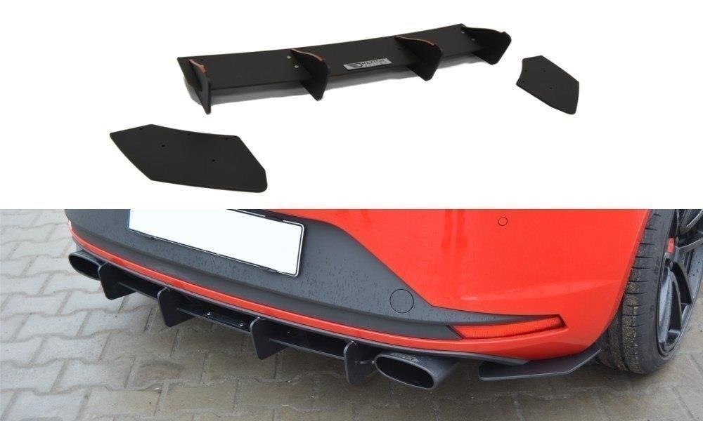 Maxton Design SEAT LEON III CUPRA Diffusor Heck Ansatz für Heckschürze für & Heck Ansatz Flaps Diffusor für Maxton Design SEAT LEON III CUPRA Diffusor Heck Ansatz für Heckschürze für & Heck Ansatz Flaps Diffusor für