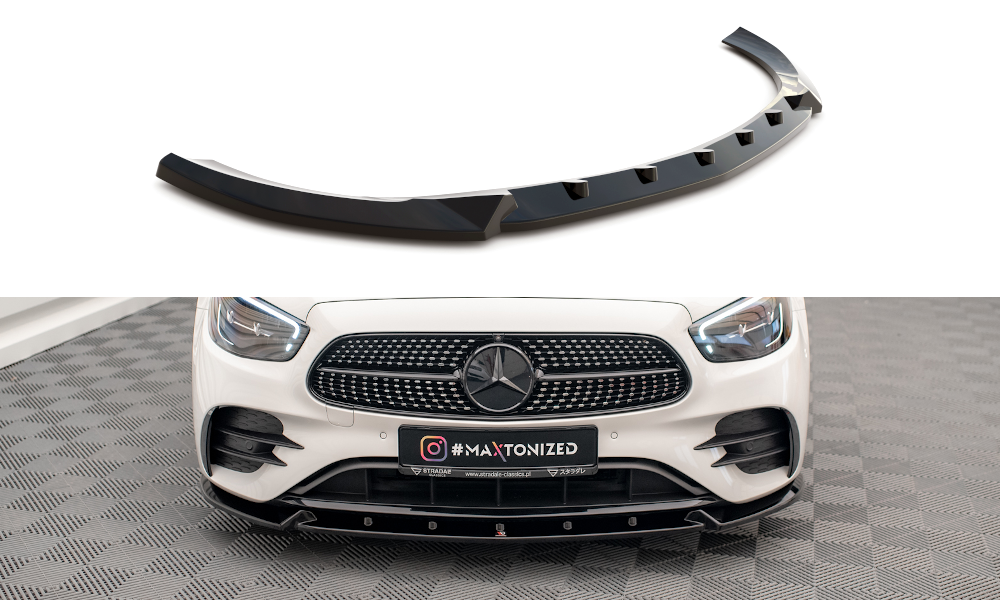 Maxton Design Front Ansatz V.2 für Mercedes-Benz E AMG-Line W213 Facelift schwarz Hochglanz Maxton Design Front Ansatz V.2 für Mercedes-Benz E AMG-Line W213 Facelift schwarz Hochglanz