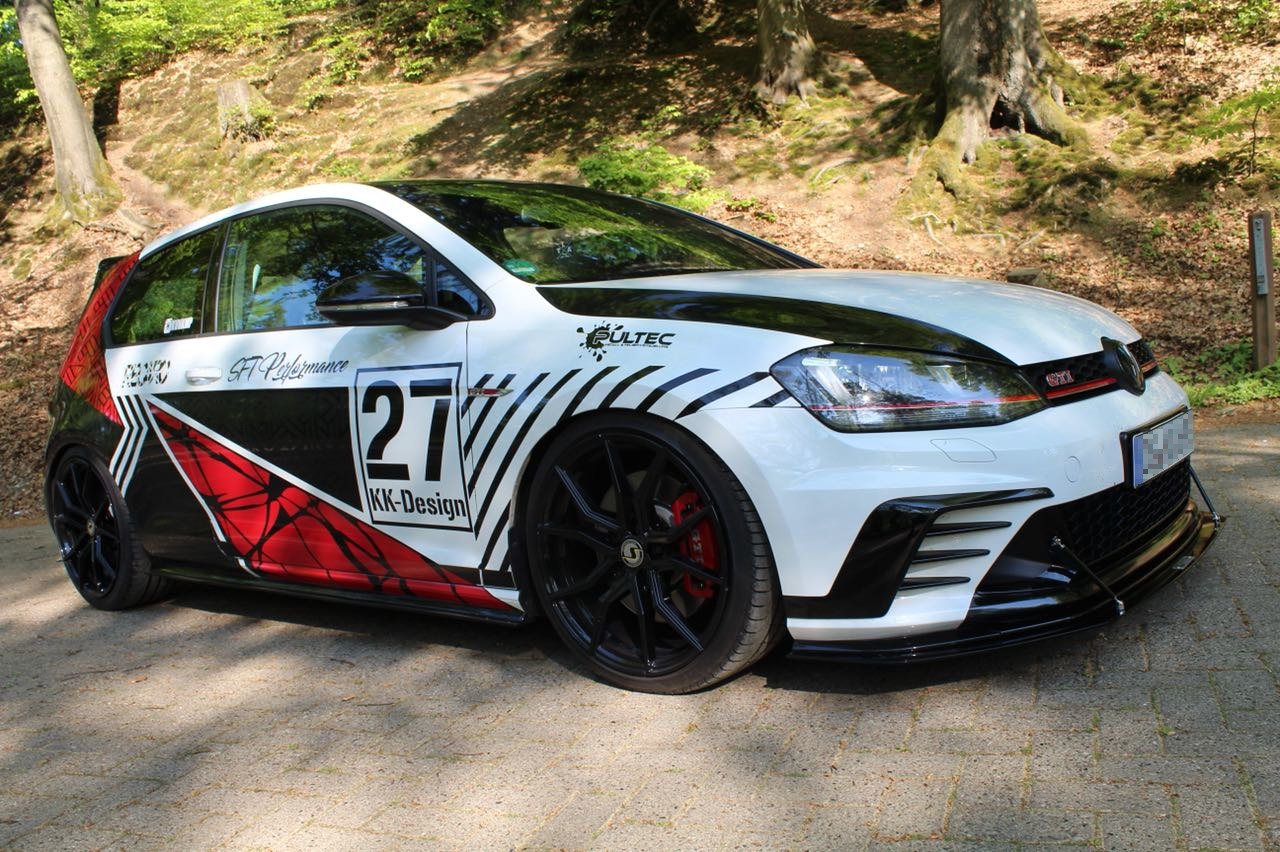 Maxton Design Racing Front Ansatz für VW GOLF 7 GTI CLUBSPORT