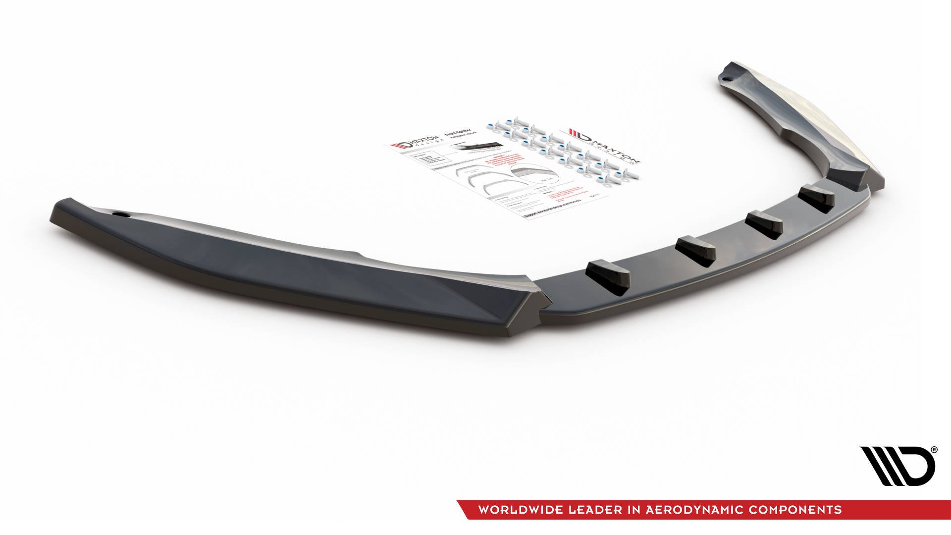 Maxton Design Front Ansatz V.2 für Skoda Octavia RS Mk3 Facelift schwarz Hochglanz