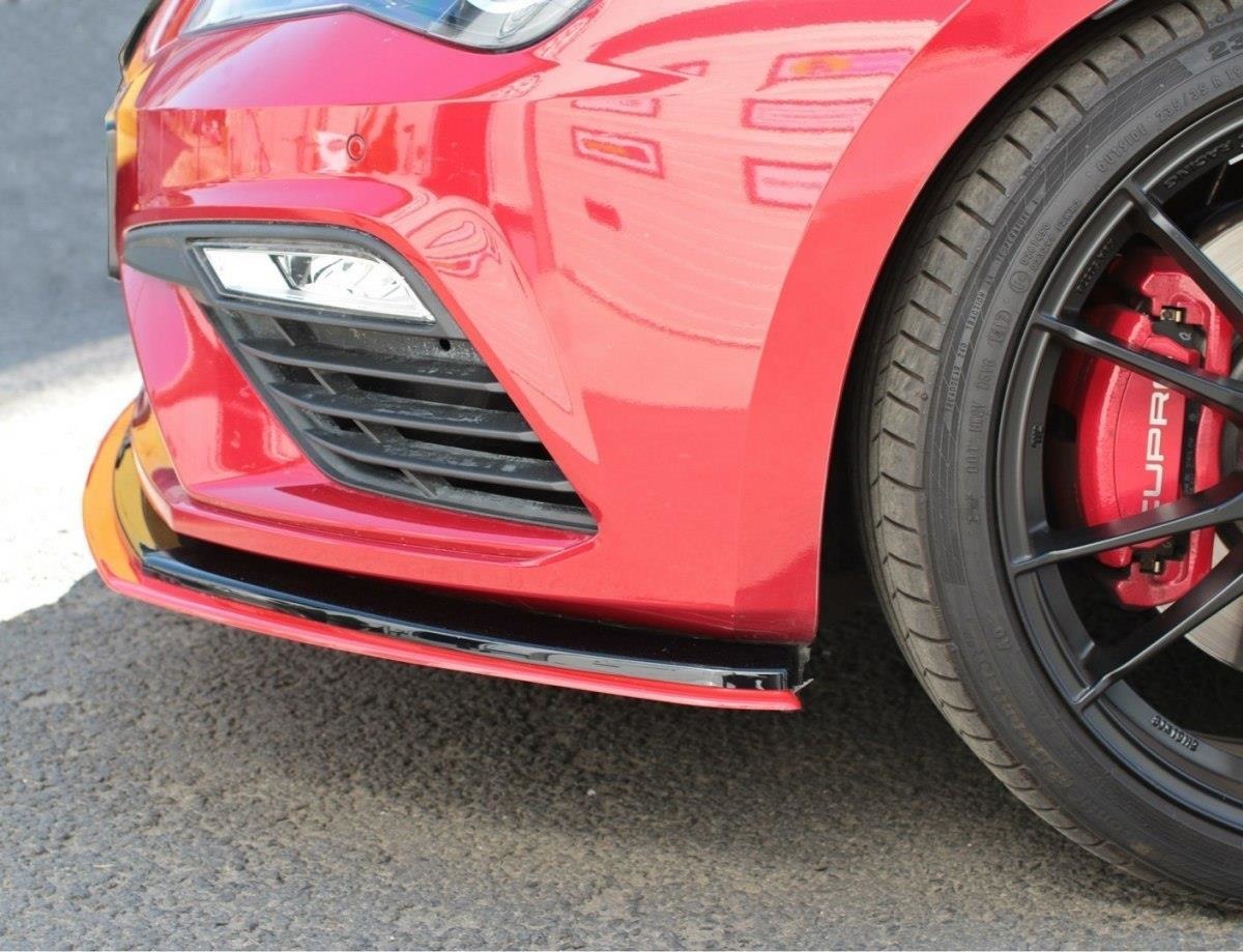Maxton Design Cup Spoilerlippe Front Ansatz V.3 für Seat Leon Mk3 Cupra/ FR FL schwarz+Rot Hochglanz Maxton Design Cup Spoilerlippe Front Ansatz V.3 für Seat Leon Mk3 Cupra/ FR FL schwarz+Rot Hochglanz