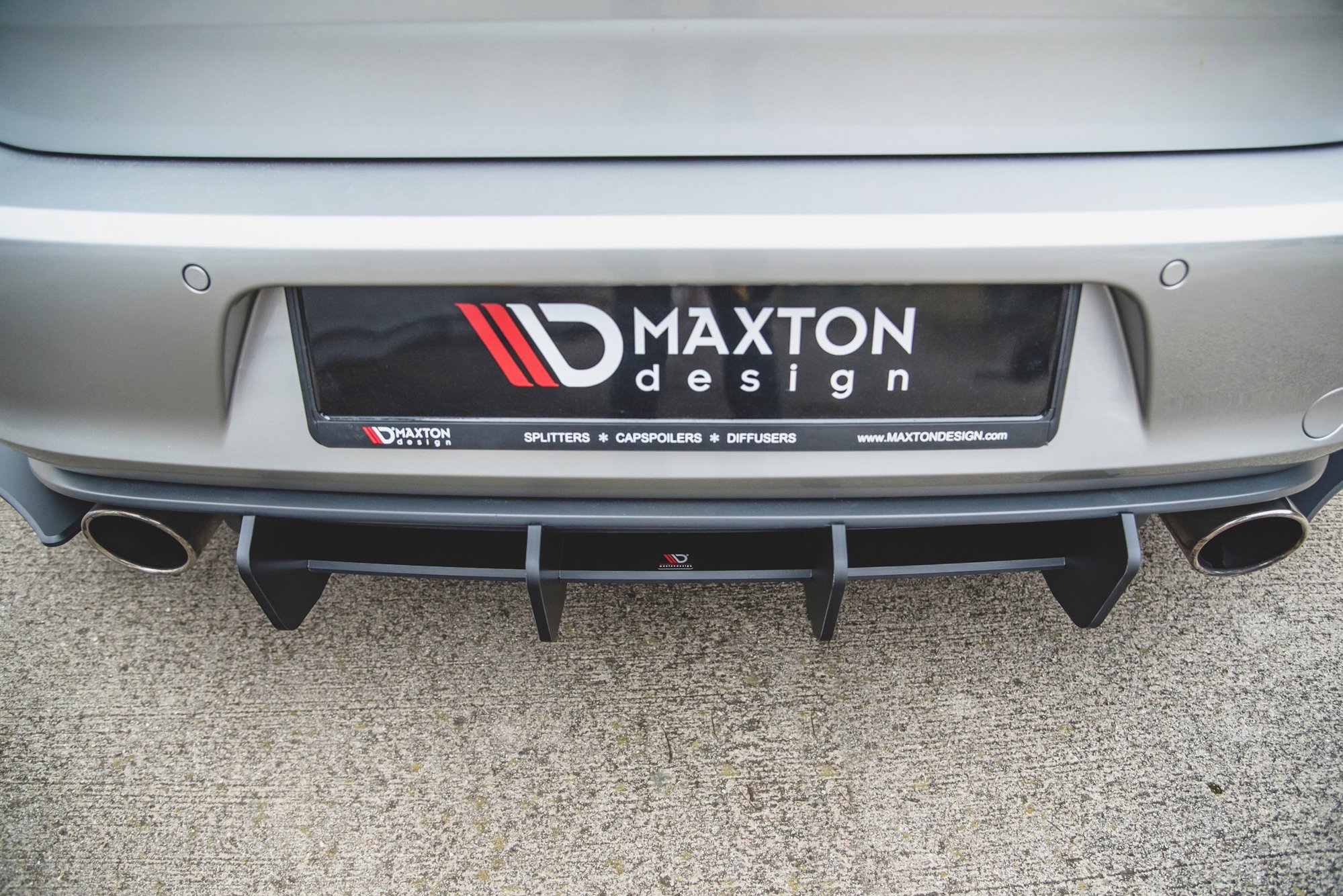 Maxton Design Diffusor Heck Ansatz für Heckschürze V.2 für VW Golf 7 GTI