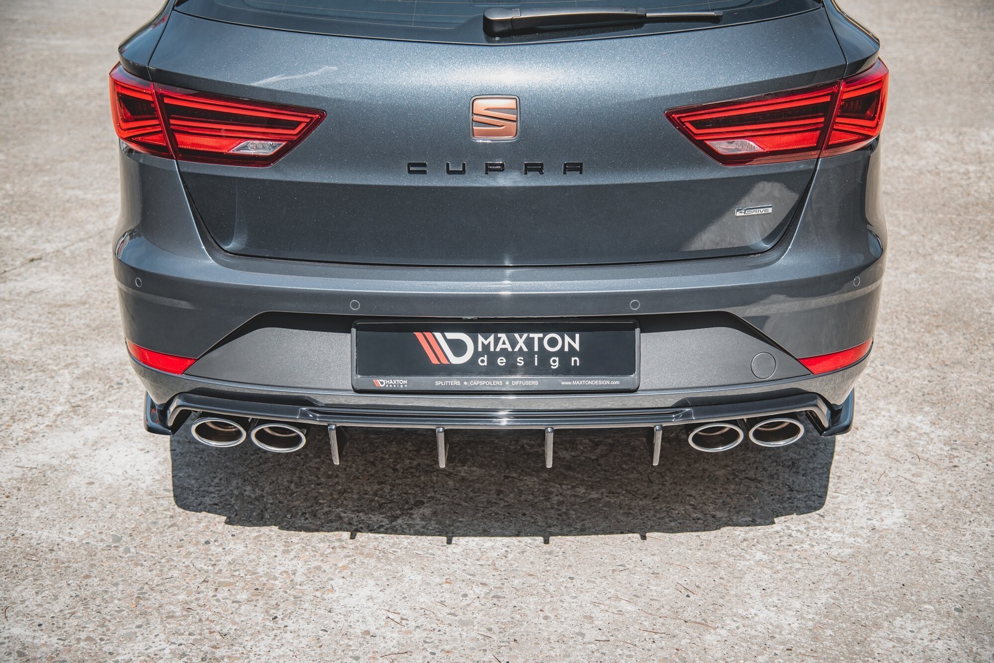 Maxton Design Heck Ansatz Flaps Diffusor V.2 für Seat Leon Cupra Mk3 FL Sportstourer schwarz Hochglanz Maxton Design Heck Ansatz Flaps Diffusor V.2 für Seat Leon Cupra Mk3 FL Sportstourer schwarz Hochglanz