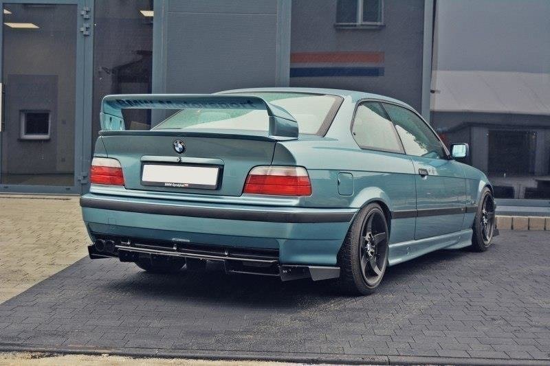 Maxton Design Diffusor Heck Ansatz für Heckschürze für BMW M3 E36