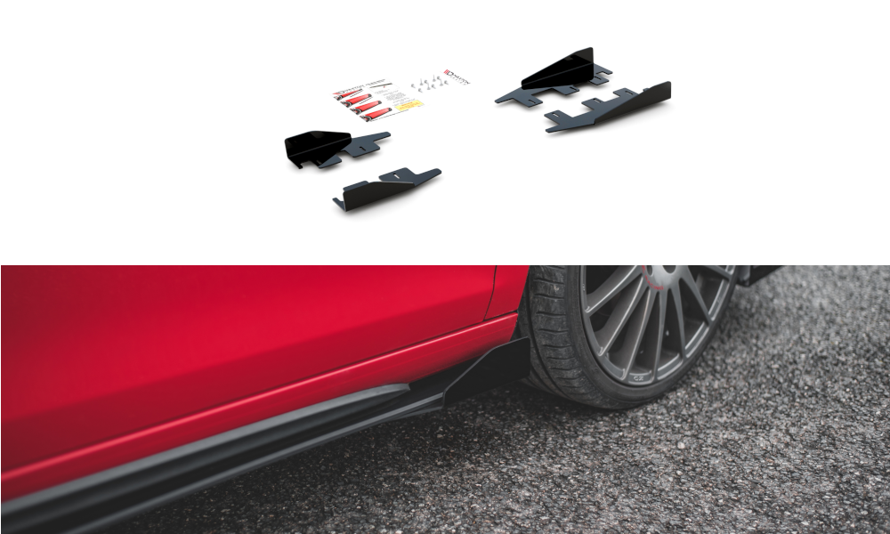 Maxton Design Side Flaps Volkswagen Golf GTI Mk6 schwarz Hochglanz