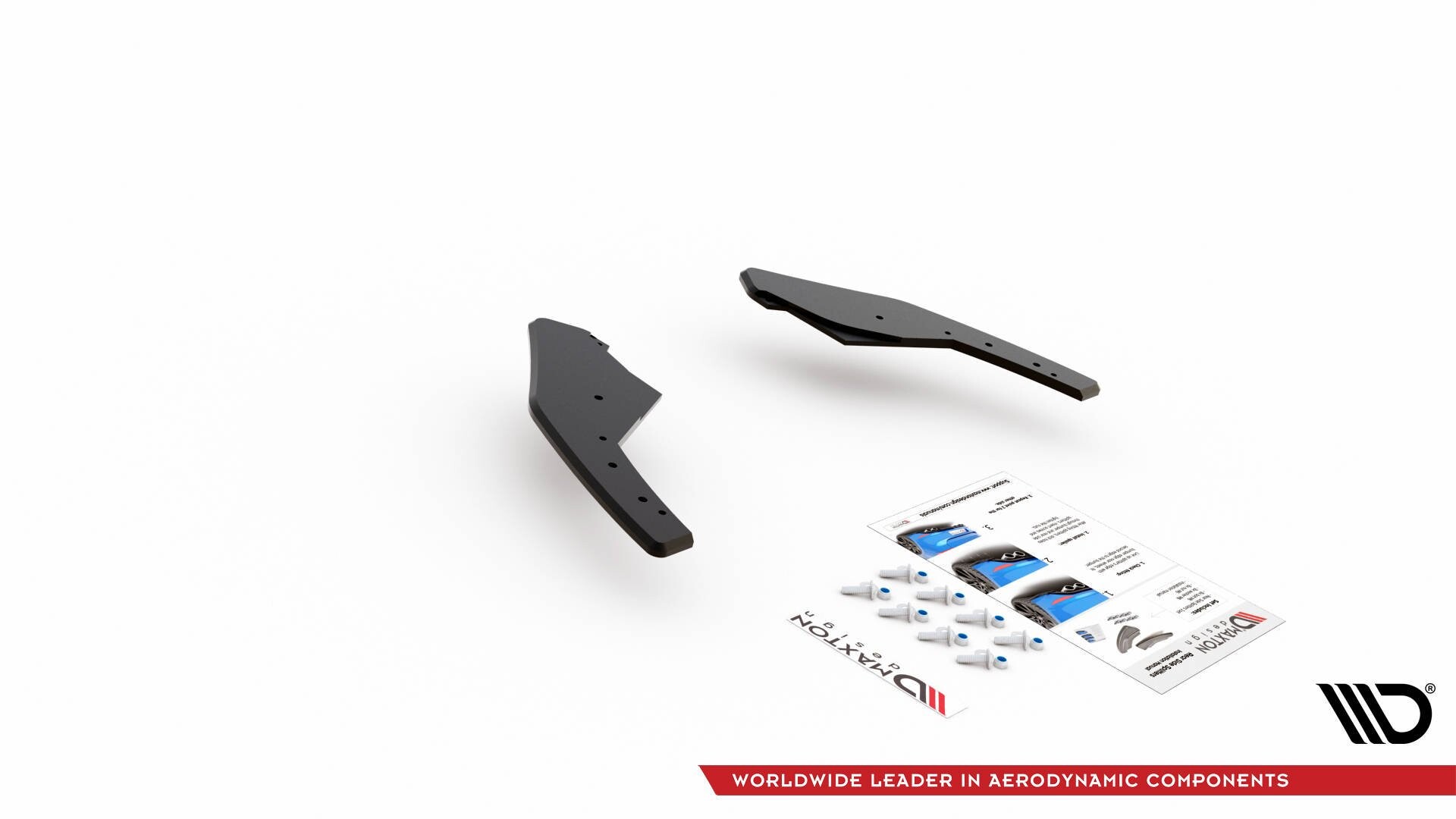 Maxton Design Robuste Racing Heck Ansatz Flaps Diffusor für Volkswagen Golf 8 GTI