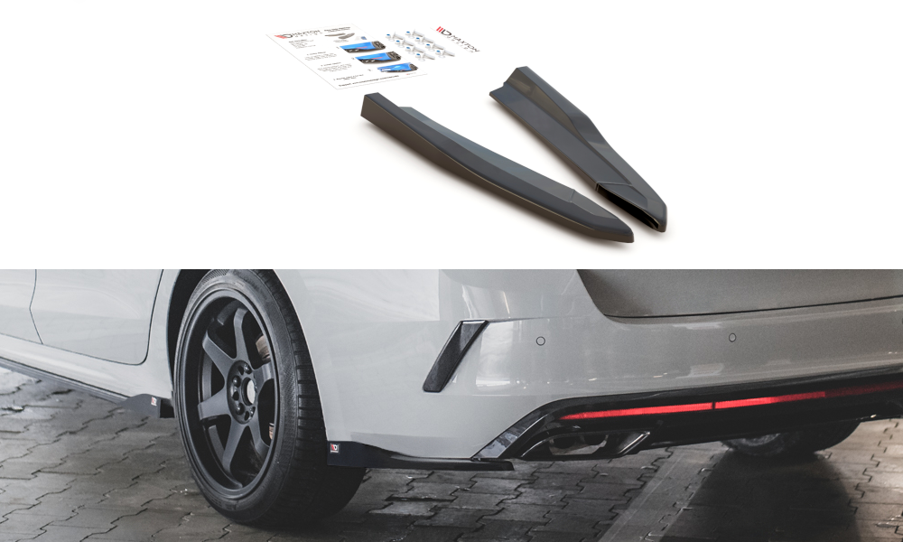 Maxton Design Heck Ansatz Flaps Diffusor V.3 für Skoda Octavia RS Mk4 schwarz Hochglanz