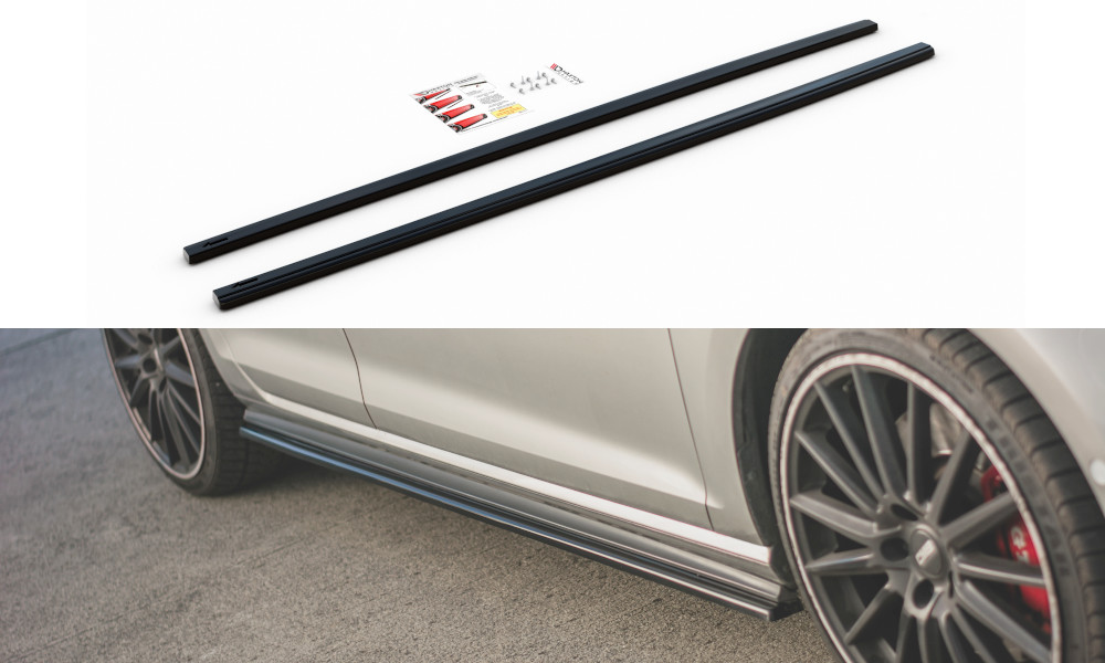 Maxton Design Seitenschweller Ansatz Cup Leisten V.2 für VW Golf 7 GTI