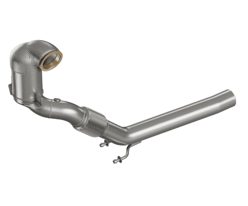 HJS Ø 60mm Vorderrohr / Downpipe mit Kat (Golf / A3 / Octavia 1.2 - 1.4)