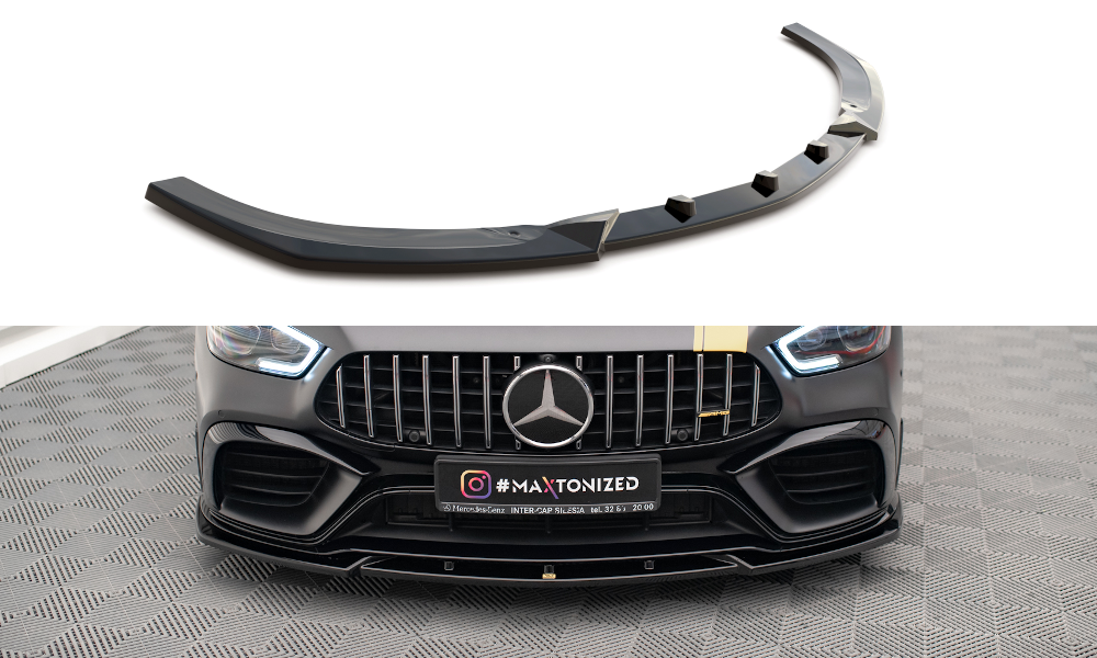 Maxton Design Front Ansatz V.3 für Mercedes-AMG GT 63S 4-Door Coupe Aero schwarz Hochglanz