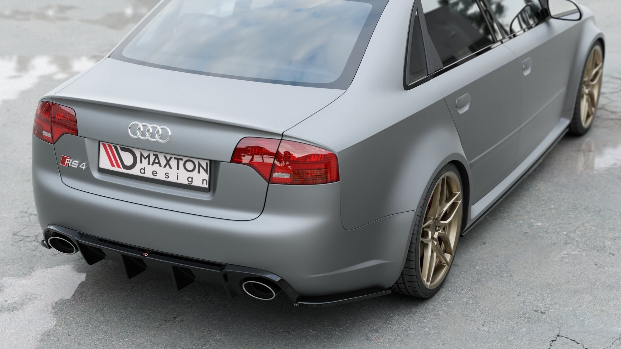 Maxton Design Diffusor Heck Ansatz für Audi RS4 B7 schwarz Hochglanz Maxton Design Diffusor Heck Ansatz für Audi RS4 B7 schwarz Hochglanz