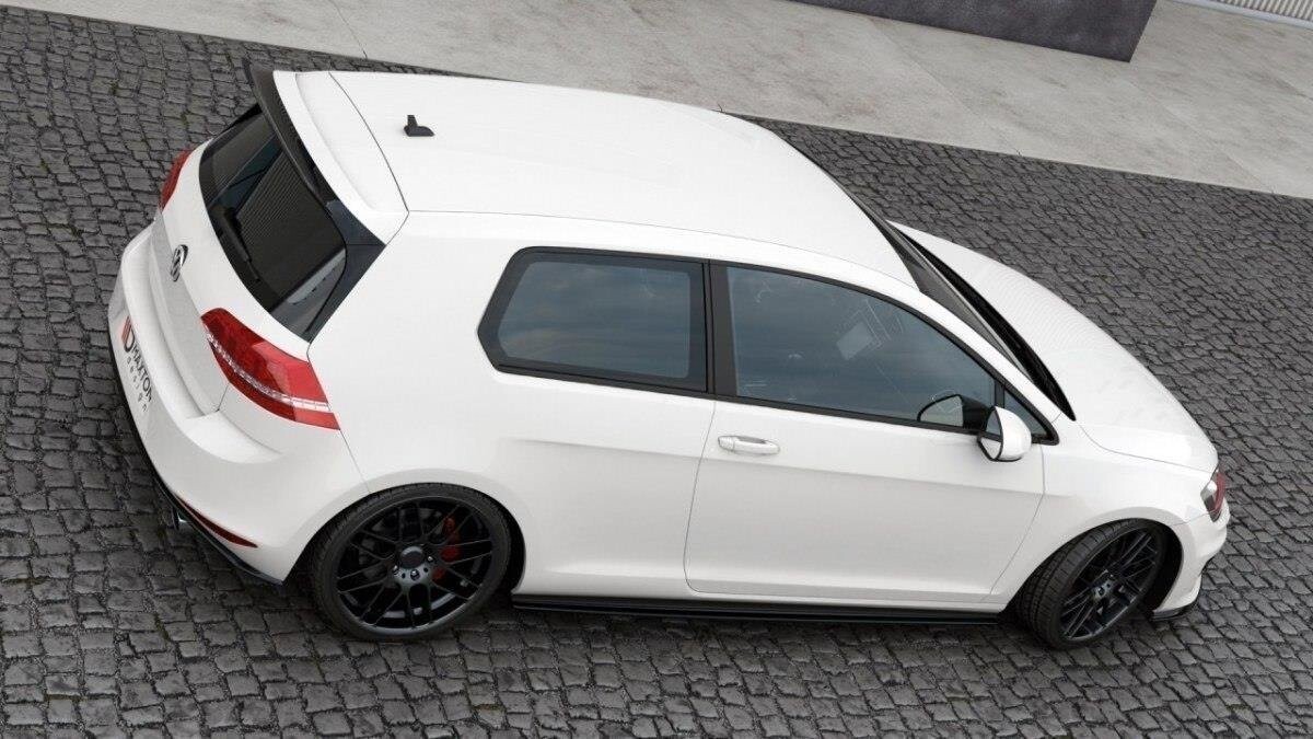 Maxton Design Spoiler CAP für VW GOLF 7 GTI CLUBSPORT schwarz Hochglanz