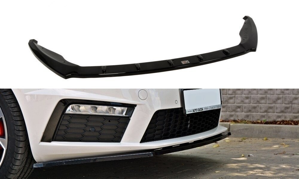 Maxton Design Front Ansatz V.1 für Skoda Octavia RS Mk3 schwarz Hochglanz