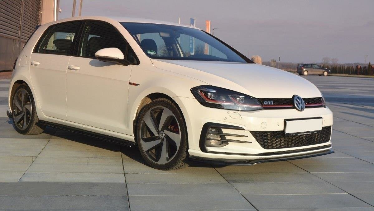 Maxton Design Cup Spoilerlippe Front Ansatz V.2 für VW GOLF 7 GTI FACELIFT