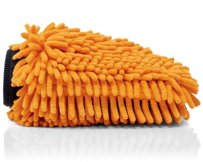 FoxedCare - Shaggy Waschhandschuh orange