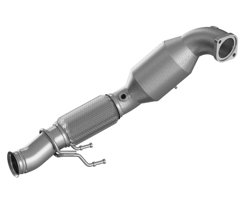 HJS Ø 70mm Vorderrohr / Downpipe mit Kat (Focus RS MK3)