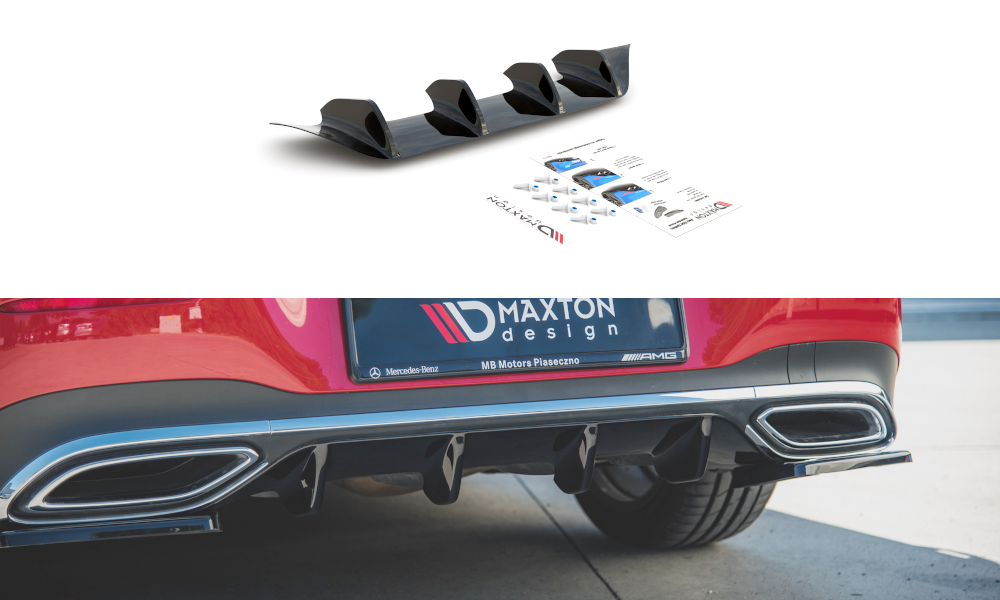 Maxton Design Diffusor Heck Ansatz für Mercedes-Benz CLA Shooting Brake AMG-Line X118 schwarz Hochglanz Maxton Design Diffusor Heck Ansatz für Mercedes-Benz CLA Shooting Brake AMG-Line X118 schwarz Hochglanz