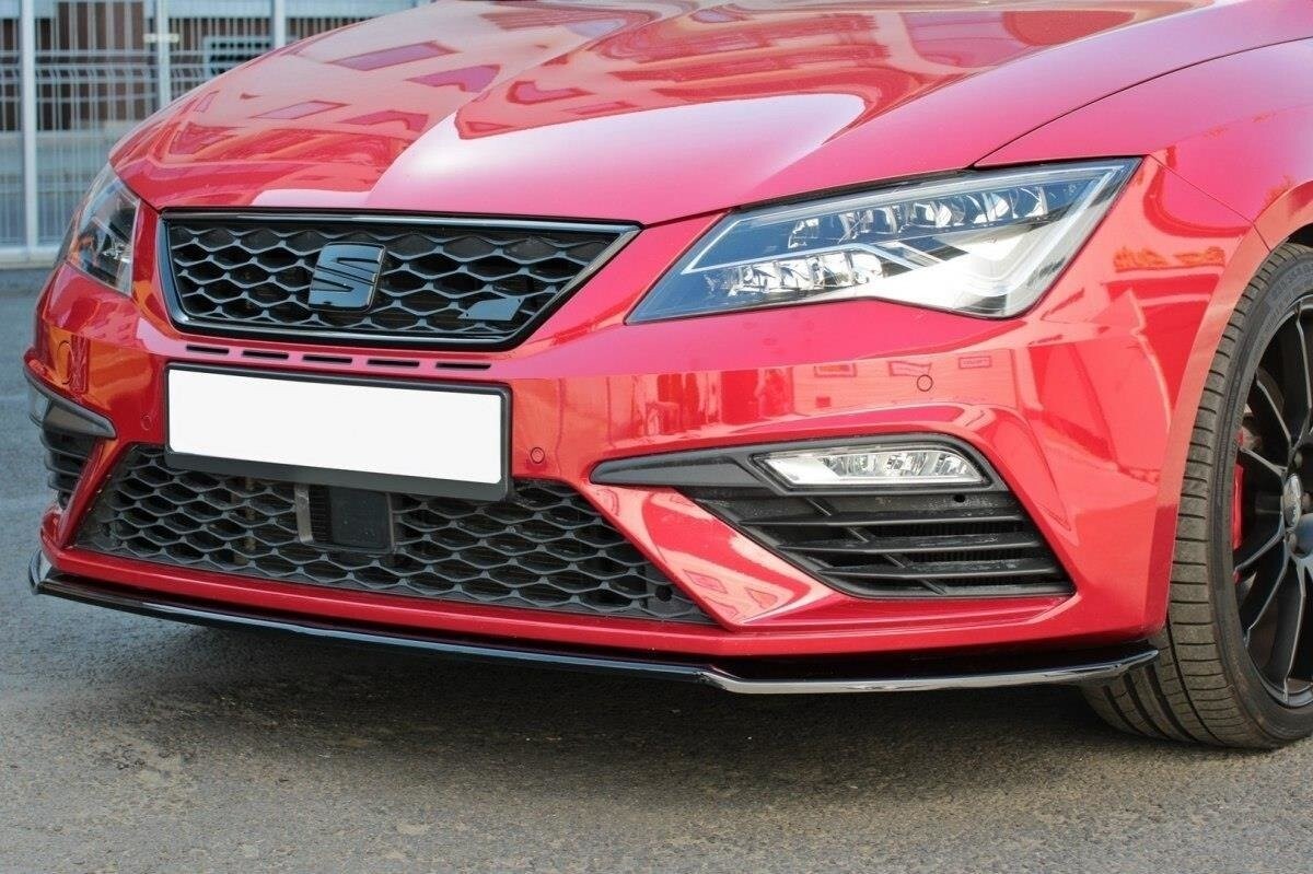 Maxton Design Cup Spoilerlippe Front Ansatz V.2 für Seat Leon Mk3 Cupra/ FR Facelift