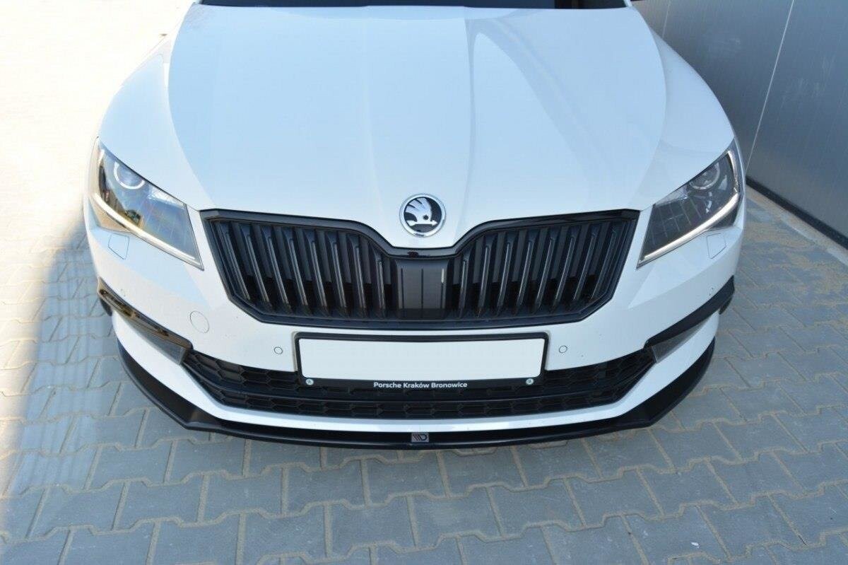 Maxton Design Front Ansatz V.2 für Skoda Superb Mk3 schwarz Hochglanz Maxton Design Front Ansatz V.2 für Skoda Superb Mk3 schwarz Hochglanz