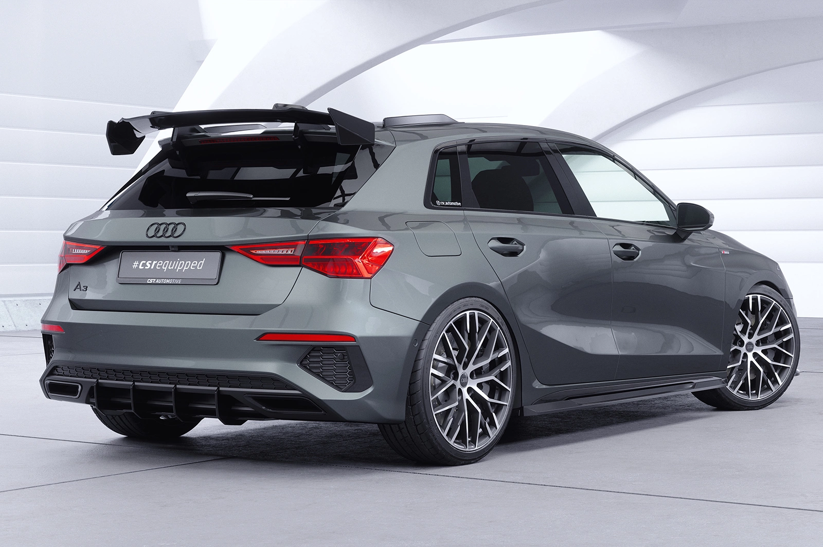 Schwanenhals Heckflügel mit ABE für Audi A3 / S3 / RS3 8YA Sportback SHF088