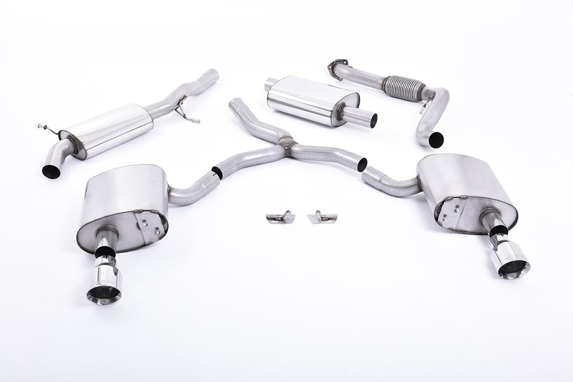 Milltek AGA | Audi A4 2.0 TFSI B9 Quattro Saloon & Avant (Non OPF & Without Brace Bars) | Poliert