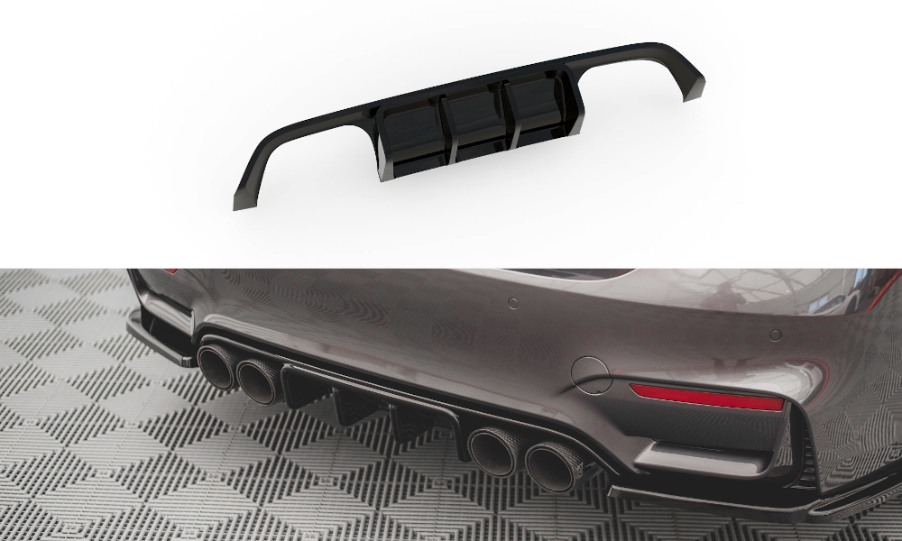 Maxton Design Diffusor Heck Ansatz für BMW M4 F82 schwarz Hochglanz Maxton Design Diffusor Heck Ansatz für BMW M4 F82 schwarz Hochglanz