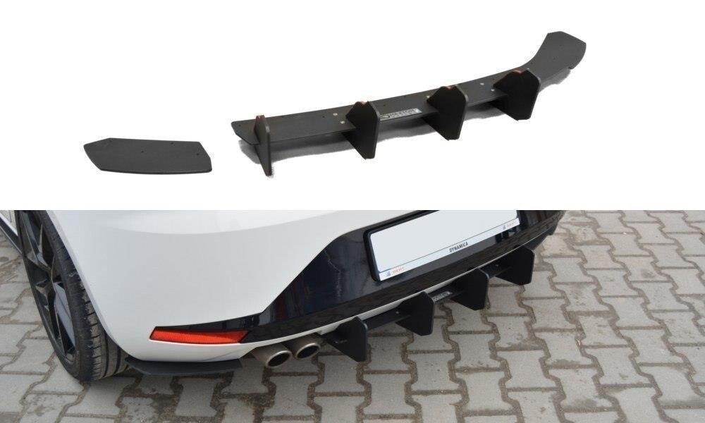 Maxton Design Diffusor Heck Ansatz für Heckschürze für SEAT LEON III FR Maxton Design Diffusor Heck Ansatz für Heckschürze für SEAT LEON III FR
